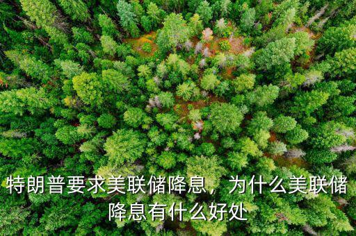 特朗普要求美聯(lián)儲降息，為什么美聯(lián)儲降息有什么好處