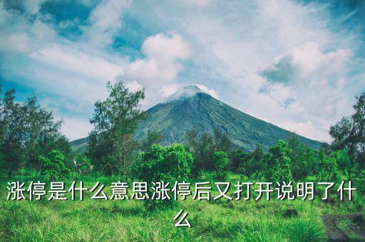 漲停是什么意思漲停后又打開說(shuō)明了什么