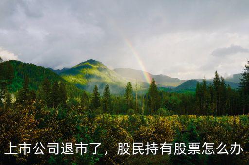上市公司退市了，股民持有股票怎么辦