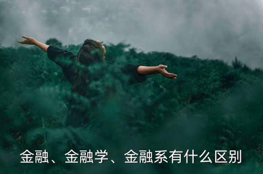 金融、金融學(xué)、金融系有什么區(qū)別