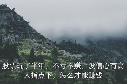 股票玩了半年，不虧不賺，沒(méi)信心有高人指點(diǎn)下，怎么才能賺錢