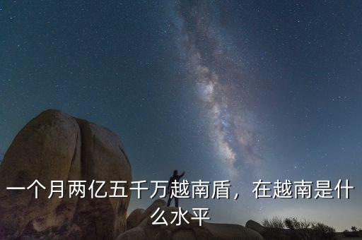 一個(gè)月兩億五千萬(wàn)越南盾，在越南是什么水平