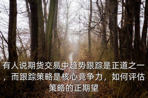 有人說期貨交易中趨勢(shì)跟蹤是正道之一，而跟蹤策略是核心競爭力，如何評(píng)估策略的正期望