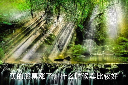 買的股票漲了，什么時候賣比較好