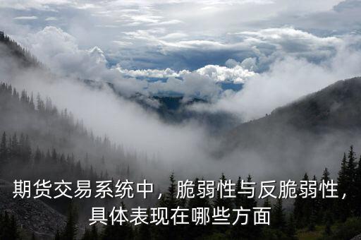 期貨交易系統(tǒng)中，脆弱性與反脆弱性，具體表現(xiàn)在哪些方面