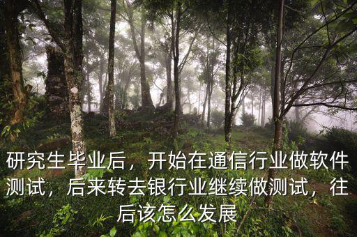 研究生畢業(yè)后，開始在通信行業(yè)做軟件測試，后來轉(zhuǎn)去銀行業(yè)繼續(xù)做測試，往后該怎么發(fā)展