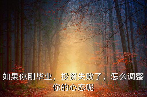 如果你剛畢業(yè)，投資失敗了，怎么調(diào)整你的心態(tài)呢