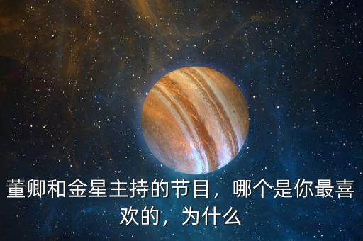 董卿和金星主持的節(jié)目，哪個是你最喜歡的，為什么