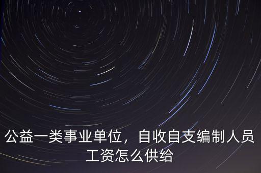 公益一類(lèi)事業(yè)單位，自收自支編制人員工資怎么供給