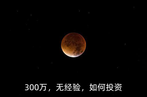 300萬，無經(jīng)驗，如何投資