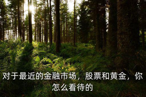 對于最近的金融市場，股票和黃金，你怎么看待的