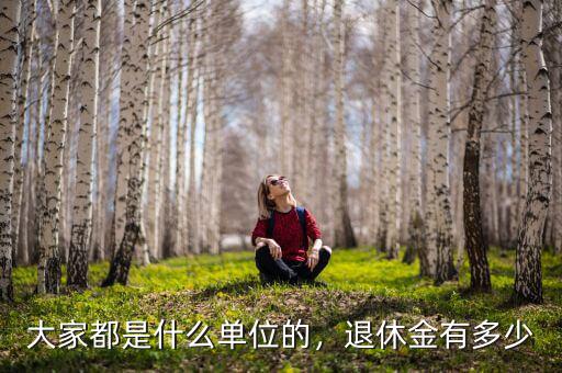 大家都是什么單位的，退休金有多少