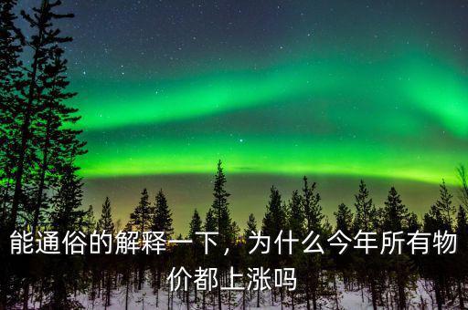 能通俗的解釋一下，為什么今年所有物價(jià)都上漲嗎