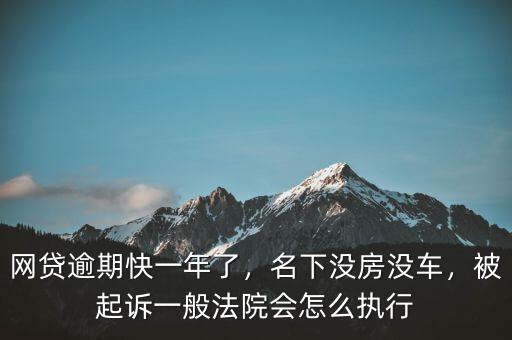 網(wǎng)貸逾期快一年了，名下沒房沒車，被起訴一般法院會怎么執(zhí)行