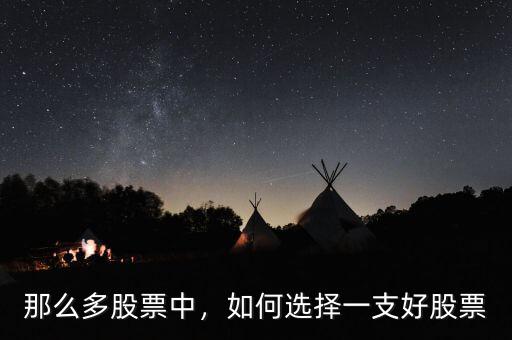 那么多股票中，如何選擇一支好股票