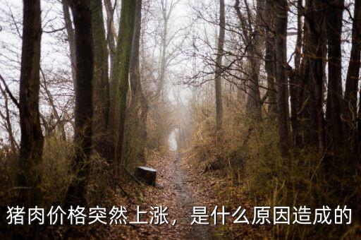 豬肉價格突然上漲，是什么原因造成的