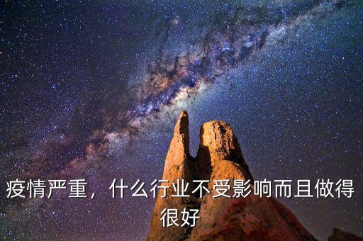 疫情嚴重，什么行業(yè)不受影響而且做得很好