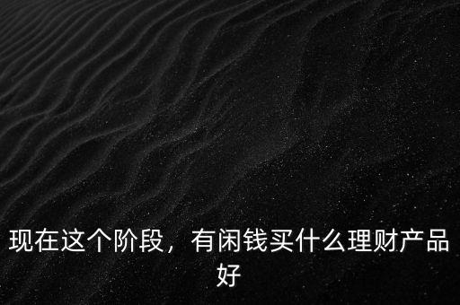 現(xiàn)在這個(gè)階段，有閑錢(qián)買(mǎi)什么理財(cái)產(chǎn)品好