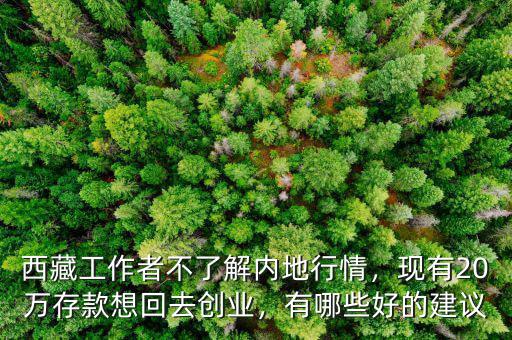 西藏工作者不了解內(nèi)地行情，現(xiàn)有20萬(wàn)存款想回去創(chuàng)業(yè)，有哪些好的建議