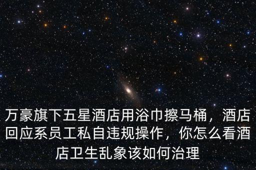 萬豪旗下五星酒店用浴巾擦馬桶，酒店回應系員工私自違規(guī)操作，你怎么看酒店衛(wèi)生亂象該如何治理