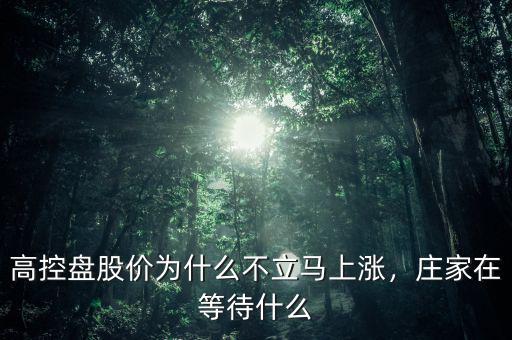 高控盤股價為什么不立馬上漲，莊家在等待什么