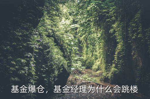 基金爆倉，基金經(jīng)理為什么會跳樓