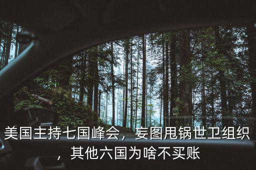 美國(guó)主持七國(guó)峰會(huì)，妄圖甩鍋世衛(wèi)組織，其他六國(guó)為啥不買賬