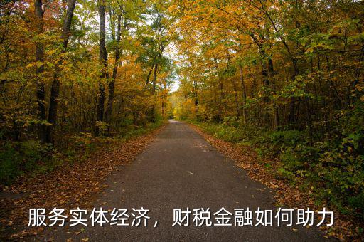 服務(wù)實(shí)體經(jīng)濟(jì)，財(cái)稅金融如何助力