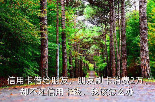 信用卡借給朋友，朋友刷卡消費2萬，卻不還信用卡錢，我該怎么辦