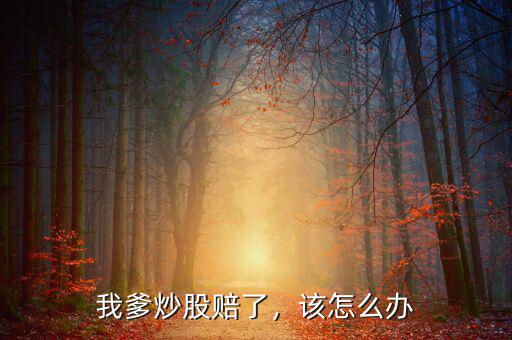 我爹炒股賠了，該怎么辦