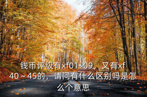 錢幣評級有xf01~09，又有xf40～45的，請問有什么區(qū)別嗎是怎么個意思