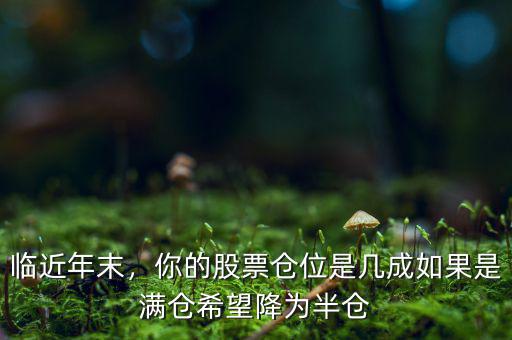 臨近年末，你的股票倉(cāng)位是幾成如果是滿倉(cāng)希望降為半倉(cāng)