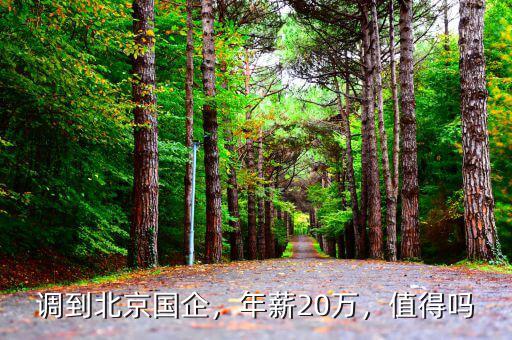 調(diào)到北京國企，年薪20萬，值得嗎