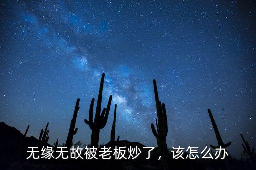 無(wú)緣無(wú)故被老板炒了，該怎么辦