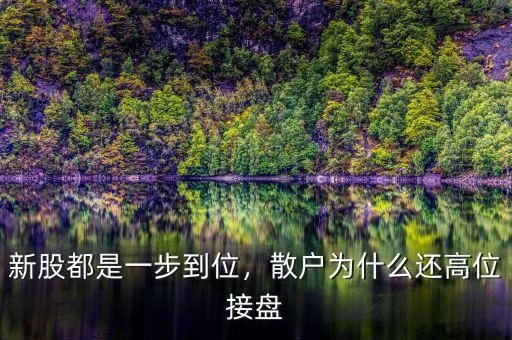 新股都是一步到位，散戶為什么還高位接盤