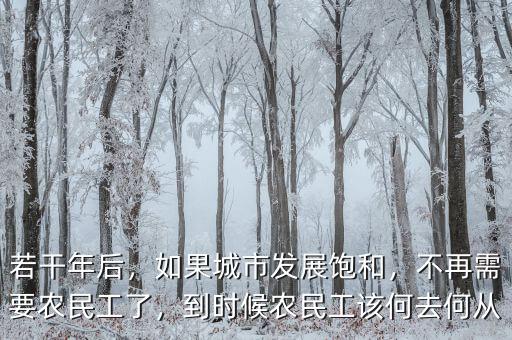 若干年后，如果城市發(fā)展飽和，不再需要農(nóng)民工了，到時(shí)候農(nóng)民工該何去何從