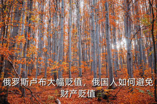 俄羅斯盧布大幅貶值，俄國人如何避免財產(chǎn)貶值