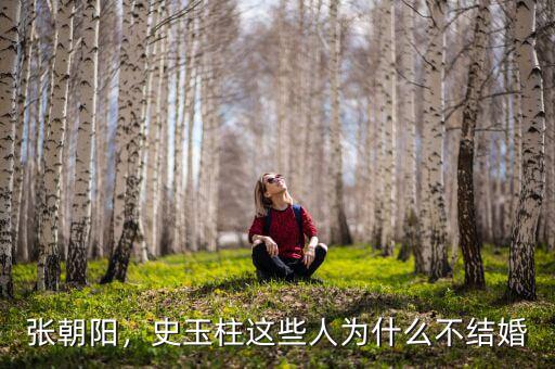 張朝陽，史玉柱這些人為什么不結婚