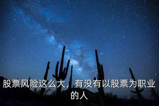 股票風(fēng)險(xiǎn)這么大，有沒(méi)有以股票為職業(yè)的人