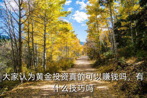 大家認(rèn)為黃金投資真的可以賺錢嗎，有什么技巧嗎