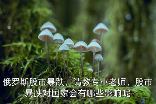 俄羅斯股市暴跌，請教專業(yè)老師，股市暴跌對國家會有哪些影響呢