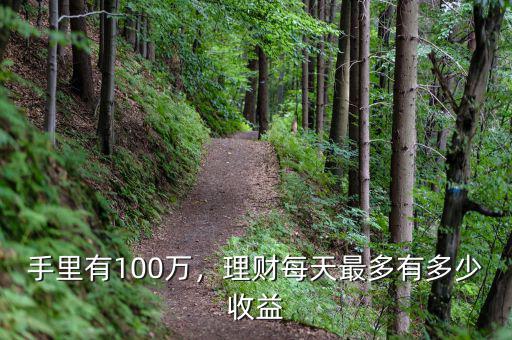 手里有100萬，理財每天最多有多少收益