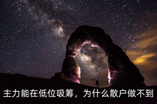 主力能在低位吸籌，為什么散戶做不到