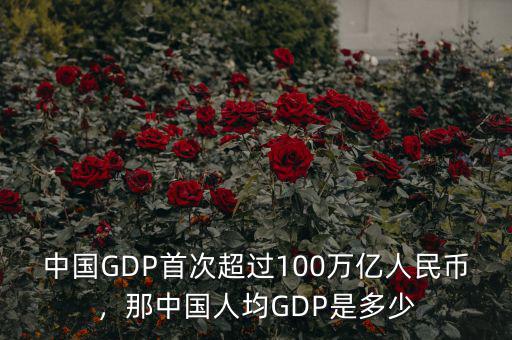 中國(guó)GDP首次超過(guò)100萬(wàn)億人民幣，那中國(guó)人均GDP是多少