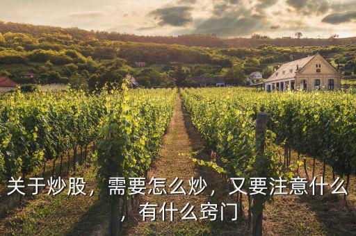 關(guān)于炒股，需要怎么炒，又要注意什么，有什么竅門
