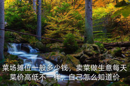菜場攤位一般多少錢，賣菜做生意每天菜價高低不一樣，自己怎么知道價