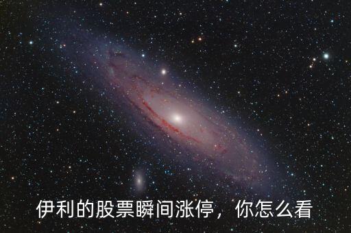 伊利的股票瞬間漲停，你怎么看