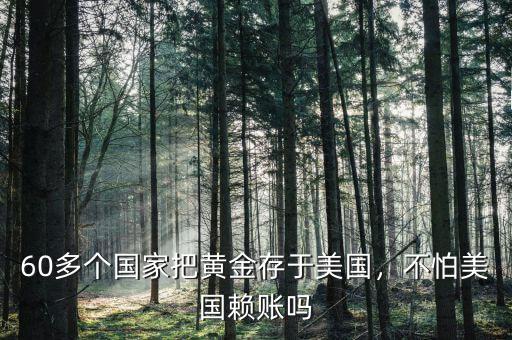 60多個(gè)國家把黃金存于美國，不怕美國賴賬嗎