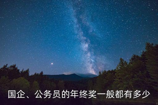 國企、公務(wù)員的年終獎(jiǎng)一般都有多少