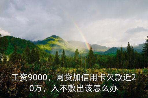 工資9000，網(wǎng)貸加信用卡欠款近20萬(wàn)，入不敷出該怎么辦